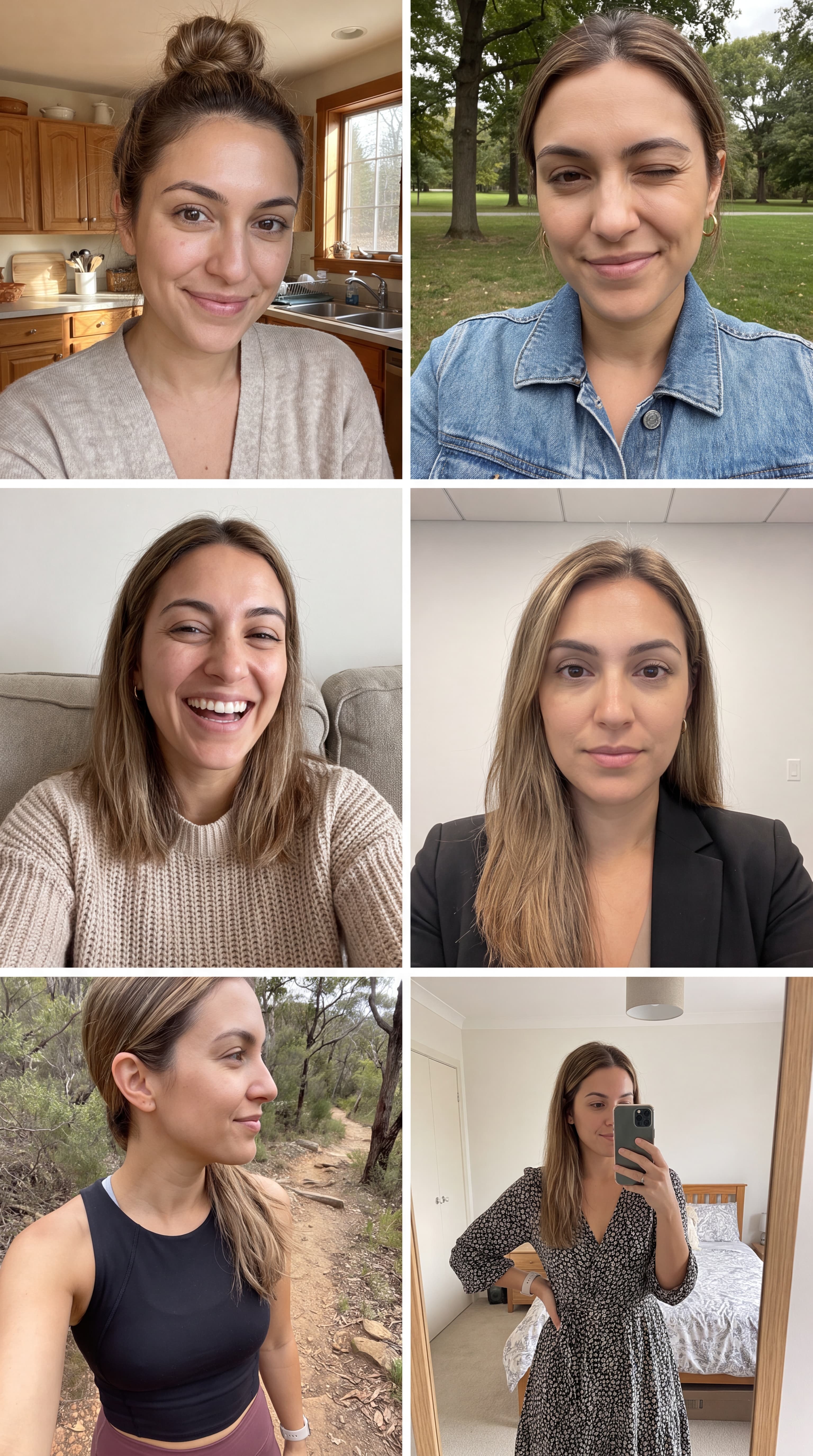 Gabrielas Handyfotos als Referenzen für das fehlende Teamportrait